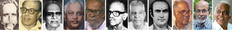 ആർട്ടിസ്റ്റ് ശങ്കരൻ കുട്ടി, പി സി കുട്ടികൃഷ്ണൻ(ഉറൂബ്), ടി എൻ ഗോപിനാഥൻ നായർ, മലബാർ രാമൻ നായർ പൊൻകുന്നം വർക്കി, കൈനിക്കര കുമാരപിള്ള, ജോസഫ് കൈമാപ്പറമ്പൻ, ഗുരു ഗോപിനാഥ്, ജി ജനാർദ്ദനക്കുറുപ്പ്, പി കെ വിക്രമൻ നായർ, ജി ദേവരാജൻ